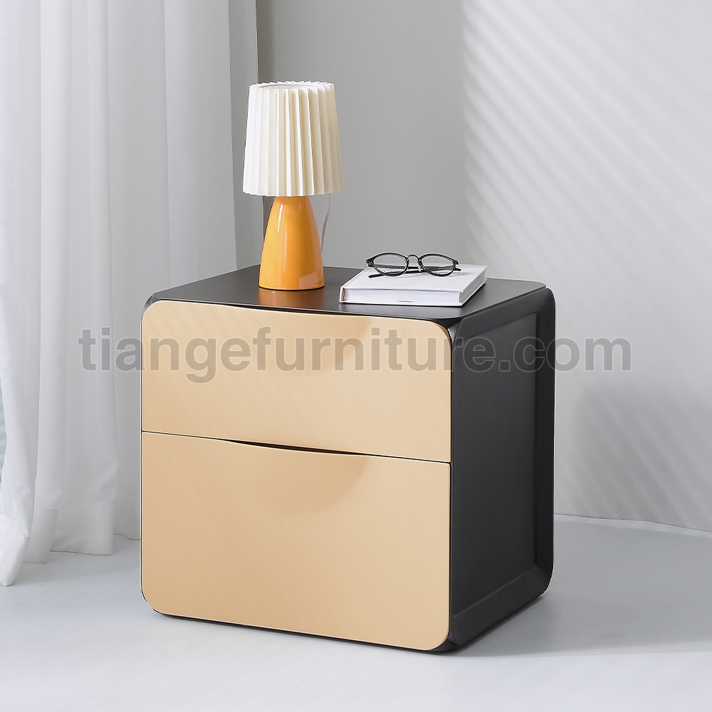 Turri MILANO Wooden bedside table with drawers T60